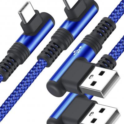90 Degree USB to Type C Fast Charging Cable