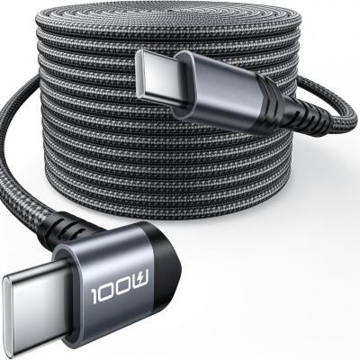 100W USB C to USB C Right Angle Cable