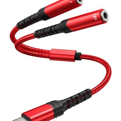 USB C to Dual 3.5mm Female Adapter